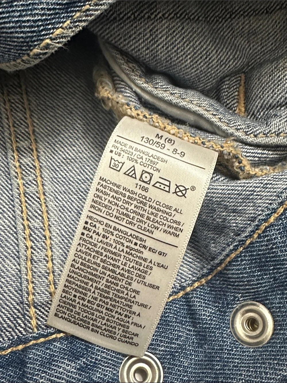 NEW Old Navy Youth Girls Denim Jean Jackets Snap Button Cotton Pockets Medium 8